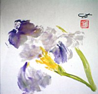 iris peinture chinoise