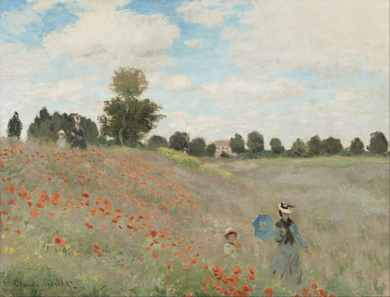  Poppies at Argenteuil, Claude Monet, D'Orsay Museum, Paris 