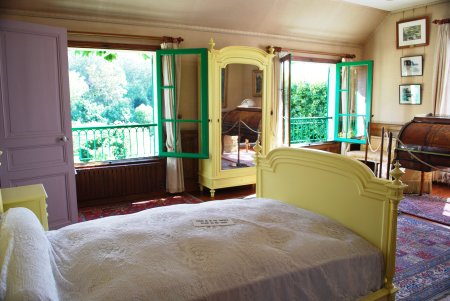 Claude Monet's bedroom in his home in Giverny