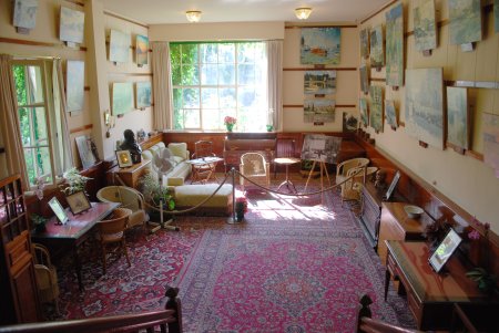 The first studio of  Monet in his house in Giverny